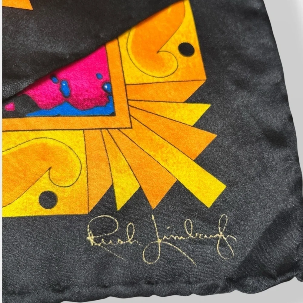 Rush Limbaugh Silk Scarf No Boundaries Paint Splatter Abstract
